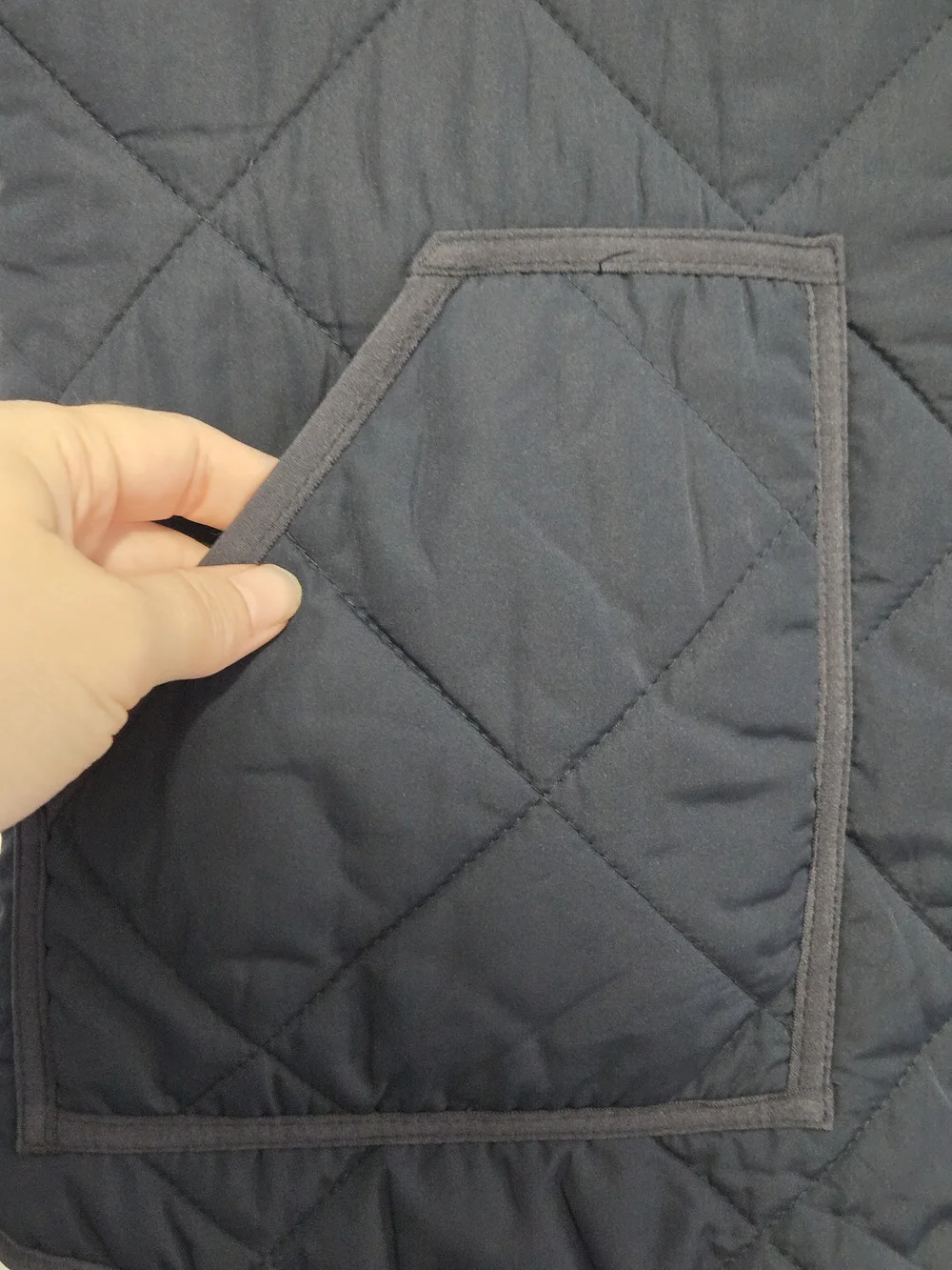 J.Crew Mercantile Quilted Vest Womens Small Navy Blue‎ Lightweight Puffer Zip